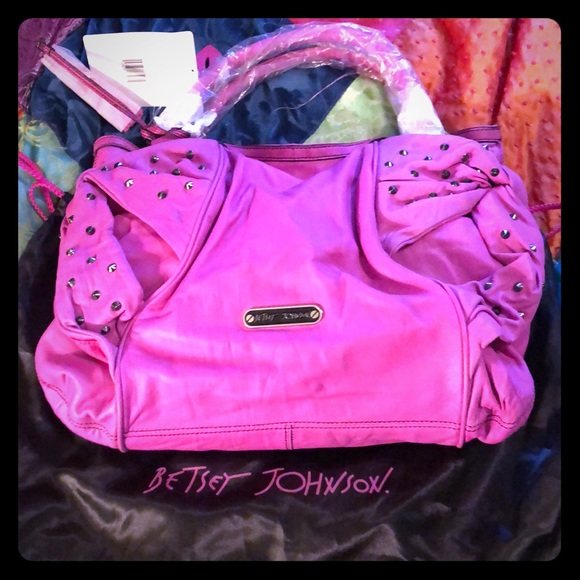 Betsey Johnson Handbags - Betsey Johnson Pink Leather Handbag